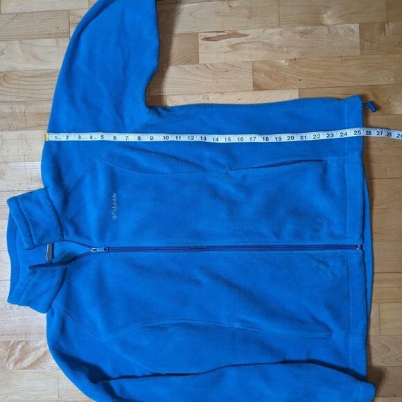 COLUMBIA Women's Sz 1X Blue Fleece Full Zip Jacket - Picture 3 of 6